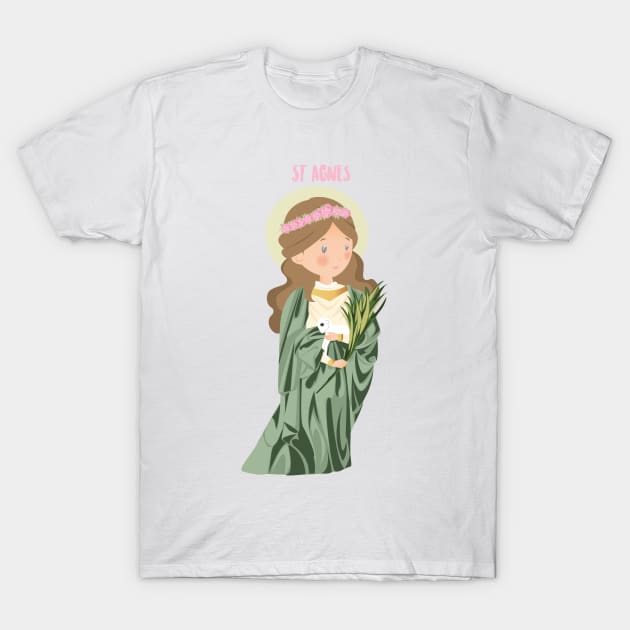 Santa Inés con ovejita T-Shirt by AlMAO2O